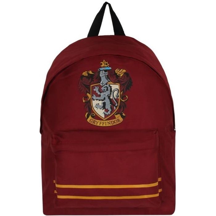 Un sac dos bordeaux harry potter avec blason de gryffondor