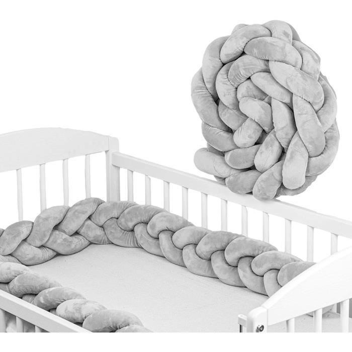 Tour De Lit Bebe Tour De Lit Tresse Bebe Fille Et Les Garccedilon Coussin Serpent Beacutebeacute Gris 2 Cm40 Cdiscount Puericulture Eveil Bebe