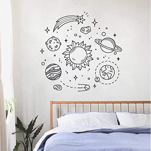142 Autocollants Muraux Sur L'espace - Planètes, Fusées, étoiles - Décoration Chambre Enfant Ou Salle De Classe - 9