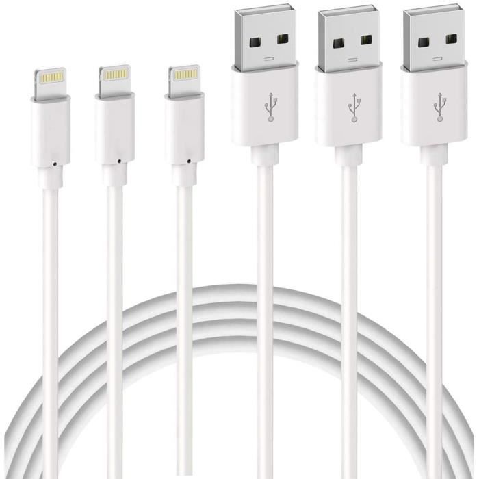 cable chargeur iphone 2m