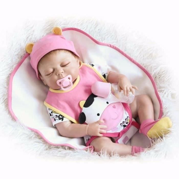 Vraiment Vrai Realiste Bebe Reborn Poupee 23 Pouces Pleine Silicone Vinyl Nouveau Ne Bebe Noel Cadeau Cdiscount Jeux Jouets