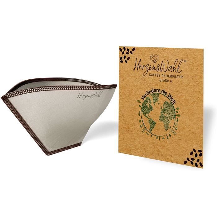 VMUTGA Filtre à Café Permanent Réutilisable 600 Mailles – Filtre Café Goutte-à-Goutte Sans Papier – Pour Machine, Cafetière, Voyage & Bureau