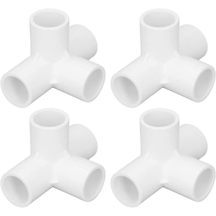 X AUTOHAUX Connecteur Tuyau Air 3 Voies 60mm - Coude T Forme Plastique Pour Voiture
