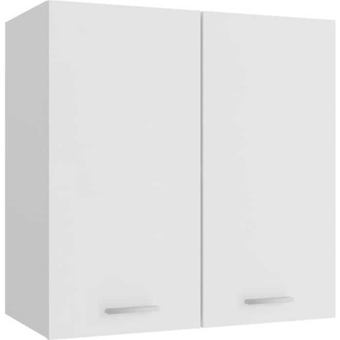LUXE&Mode Armoire de cuisine Décor - Meuble de Rangement Armoire suspendue Armoire murale Buffet de Cuisine Scandinave Blanc 65208