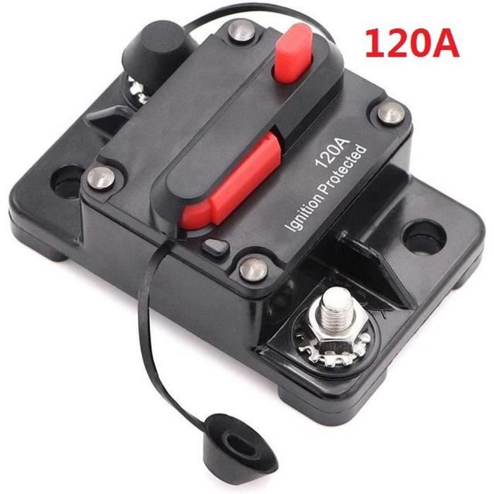 Disjoncteur Auto 20A étanche | Interrupteur Réarmable Manuel, 12-24V DC, Protection Audio Voiture, Bateau