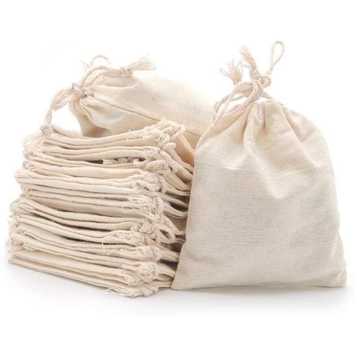 Pochon Tissu, 50 Pièces Petits Sacs en Tissu Sachet Coton,Sac Toile de Jute  Pochette Tissu Cordon Sac en Tissu Bijoux Sacs Ca[J296] - Cdiscount  Beaux-Arts et Loisirs créatifs