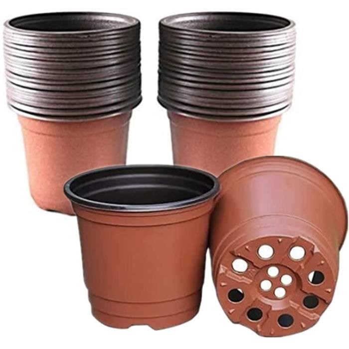 Guangyu Plantes en Plastique,50PCS Pots de Fleurs 15CM Plateau de Semences,Pépinière Pot pour Jardinier 