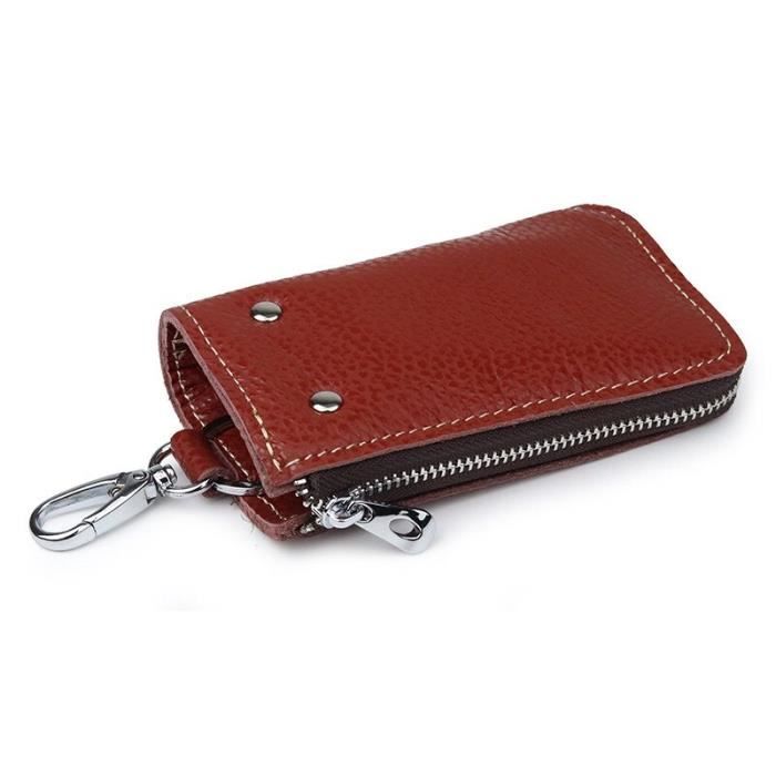 Le porte-cartes zippé minimaliste cuir grenu | Le 31 | Portefeuilles et