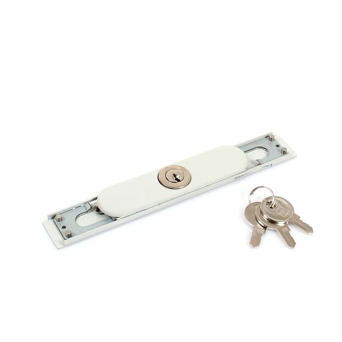 Serrure De Volet Roulant De Porte Bicolore, Dorée, 23cm - Avec 3 Clés