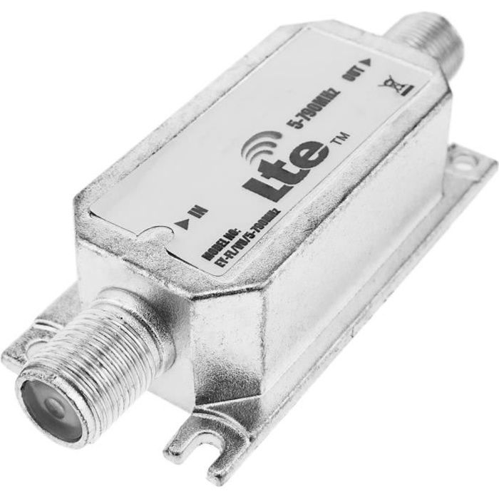 RAD43-DVB-TRIPLEX 31,5 DBi Connecteur F Filtre Preampli Actif 4g Lte 5g Nr 700 800mhz Antenne Tv Tnt Exterieure Trinappe Dvb T Dvb T2 43 Elements Frequences 470 694 Mhz Canaux 21 A 48