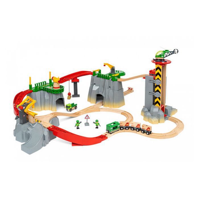 36010 Circuit montagnes et chargements - BRIO - Rouge - Bois - Dès 3 ans