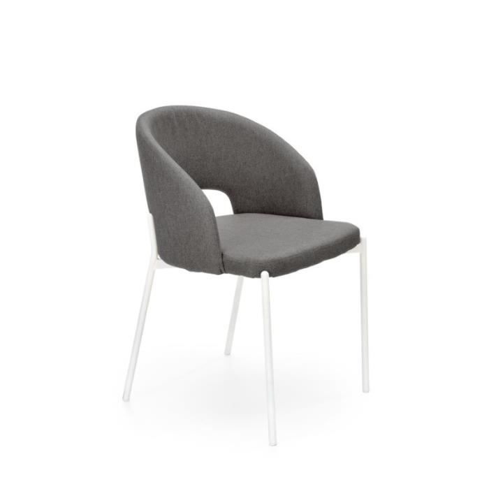 chaise de salle à manger design 51 x 57 x 77 cm - gris