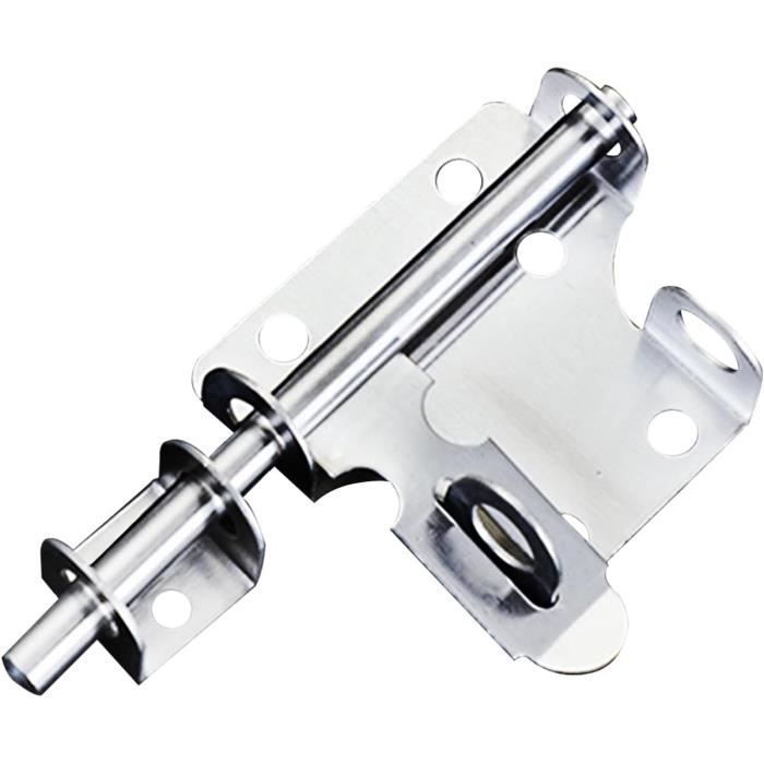 Loquet De Porte Coulissante De 10,2 Cm En Acier Inoxydable Avec Trou De