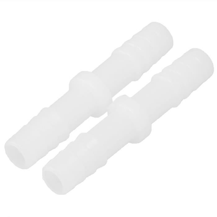 Raccord Coude Cannelé Pour Tuyau 5mm - Lot De 2, En Plastique Blanc - Pour Air, Eau, Carburant - Réparation Et Connexion Rapide