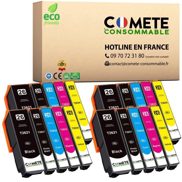 COMETE - 603XL - 8 Cartouches 603 XL compatibles Epson Expression