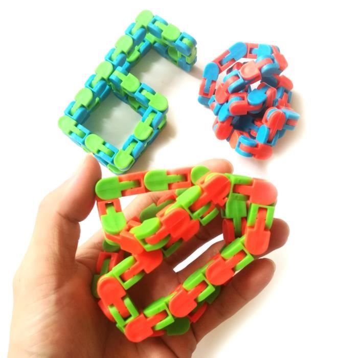 2 Jouets Anti-stress Adultes/enfants - Perles Tournantes, Entraînement Doigts, Bleu Et Noir