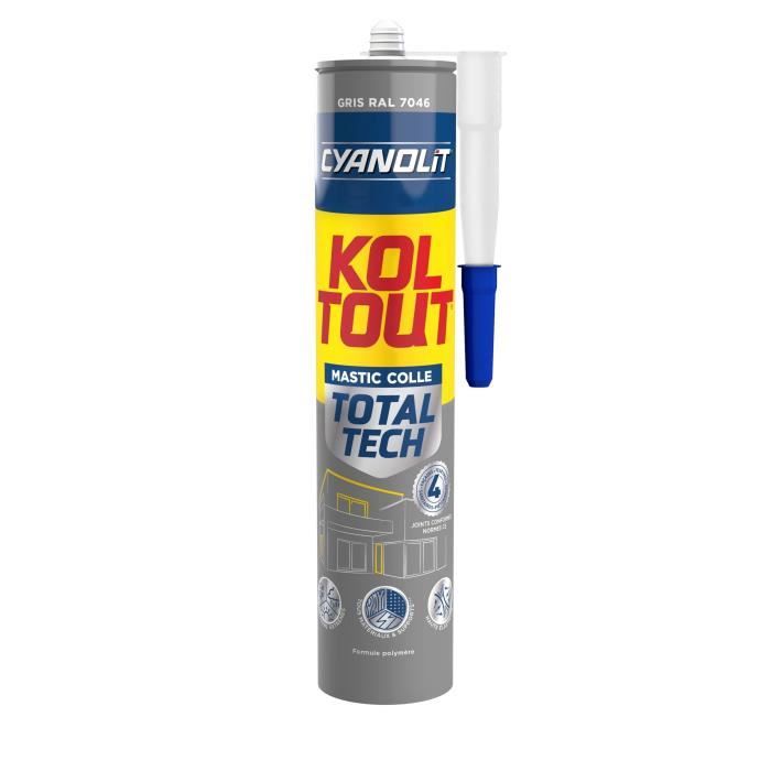 Colle de fixation et détanchéité CYANOLIT Total tech Cartouche 290 ml matériaux Résistant et flexible - vue 2