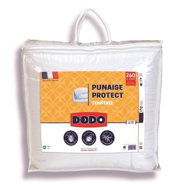 Couette Tempérée 300gr/m² - DODO - PUNAISE PROTECT - 240 x 260 cm - Blanc