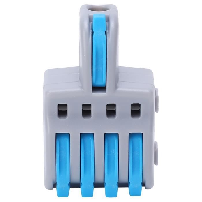 10 Connecteurs WAGO 773-164 à 4 Ports - Pour Fils Poussoirs, Couleur Orange - Lot Pratique