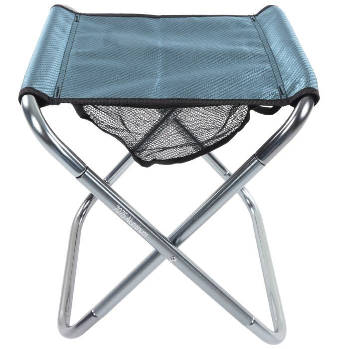 Tabouret Pliant Ultra-léger – 320 G, Alliage Alu, Toile Oxford, 26x25x22 Cm, Sac De Rangement, Pour Camping/pêche