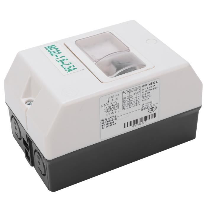 Interrupteur De Protection Moteur 220V/380V 4A - Disjoncteur Magnéto-thermique IP55 - Pour Pompes, Compresseurs, Machines Industrielles