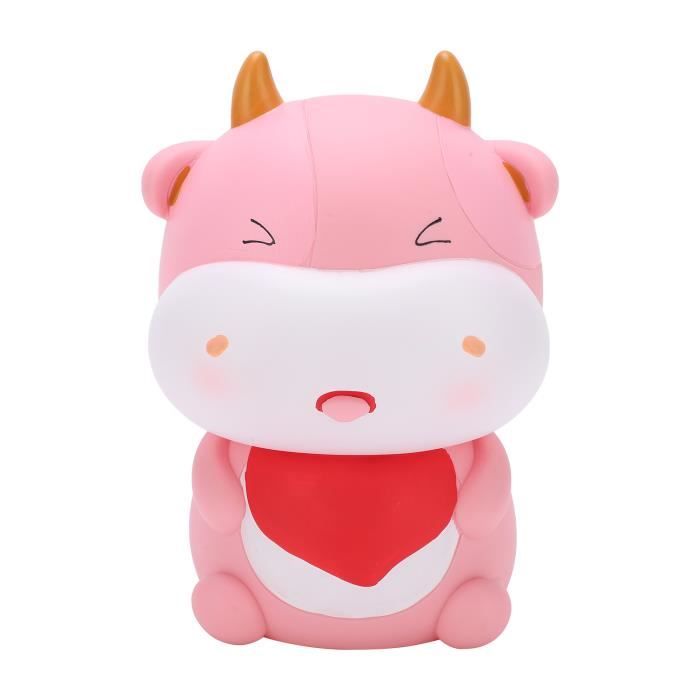 Tirelire Vache En Vinyle Souple - Incassable - Bouchon Bas - Décoration Chambre - Cadeau Enfant Ou Adulte - 3