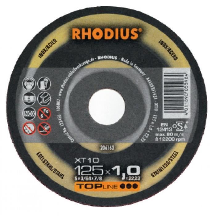 Disque à Tronçonner Extra Fin Rhodius EXACT 125x0.8x22.23 Mm - Paquet XTK8