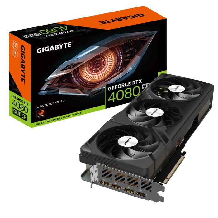 Gigabyte GeForce RTX 4080 SUPER WINDFORCE OC V2 16G – 16 Go GDDR6X – HDMI/Tri DisplayPort – DLSS 3 – PCI Express (NVIDIA GeForce