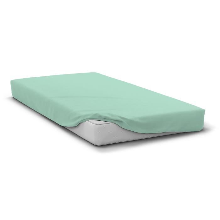 Drap housse - HOME LINGE PASSION - HP72110 - Microfibre 82 g - 160 x 200 cm - Bonnet 30 cm - Vert deau Drap housse - HOME LINGE PASSION - HP72110 - Microfibre 82 g - 160 x 200 cm - Bonnet 30 cm - Vert deau