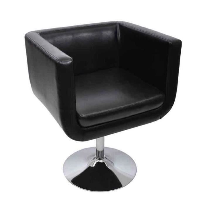 fauteuil - ikayaa - design club noir - confortable - moderne - durable