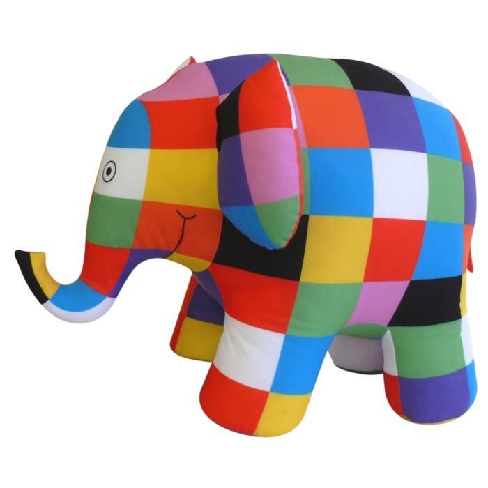 Peluche Elmer 40 cm Cdiscount Jeux Jouets