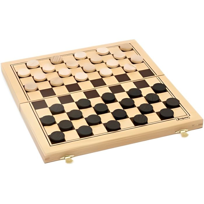 Jeu de Dames en Bois Jeujura 8131 Coffret Pliant 30x30x2cm