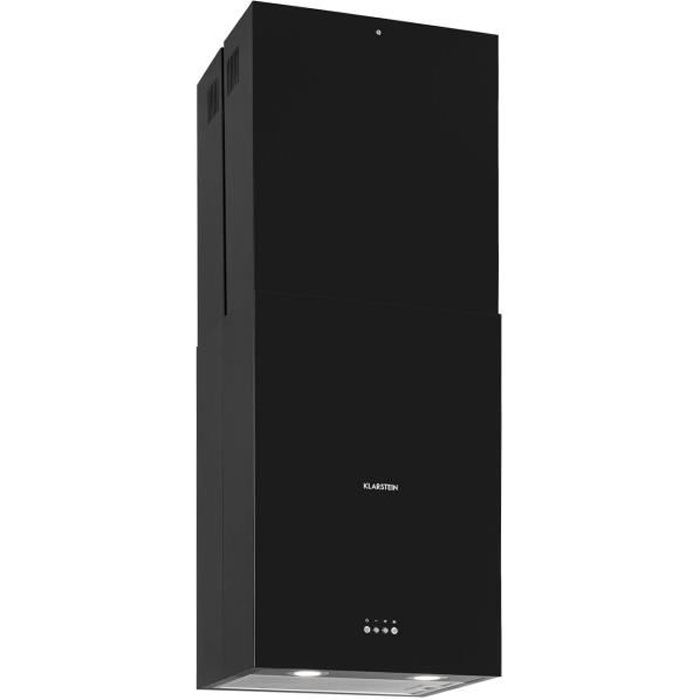 Klarstein Structura Hotte Ilot Aspirante Recyclage Et Evacuation De L Air 641m H Max Eclairage Led Classe A Acier Noir Achat Vente Hotte Cdiscount