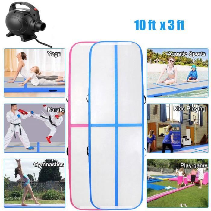 Tapis De Réception (crash Pad) Circulaire 2m – Pour Poteau, Gym, Pole Dance – Vinyle Bleu