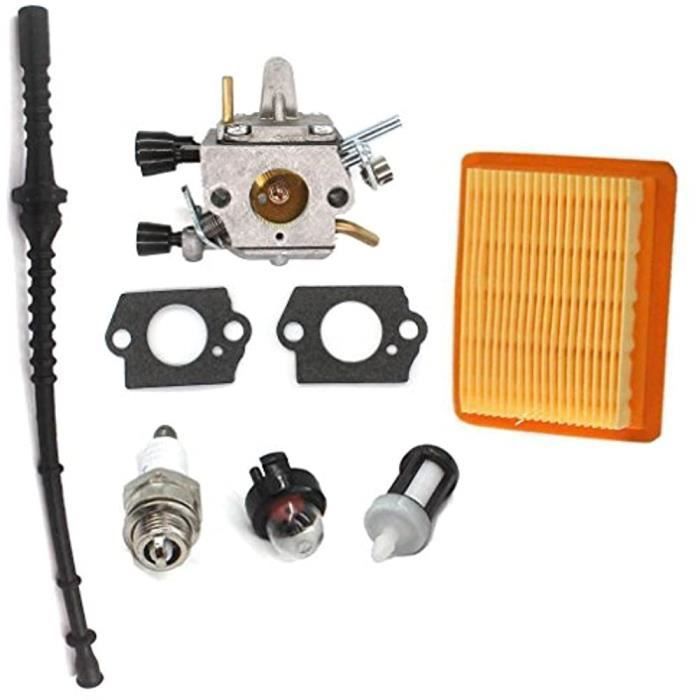 Kit 2 Filtres à Air + Bougie + Filtre Essence Pour Débroussailleuse Stihl FS38, FS55, KM55