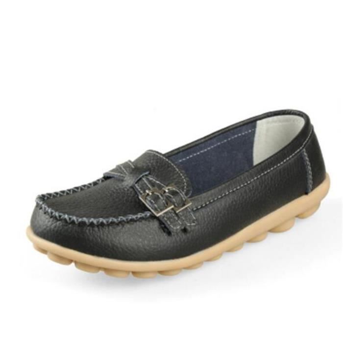 chaussures femme en cuir véritable