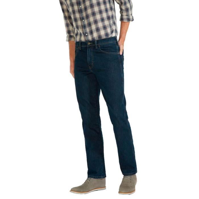 V tements homme Jeans Wrangler Regular Fit L32 Bleu Cdiscount