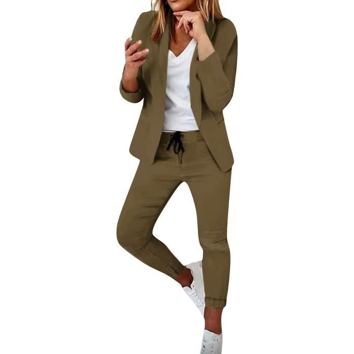 Tailleur femme sales pantalon taille haute