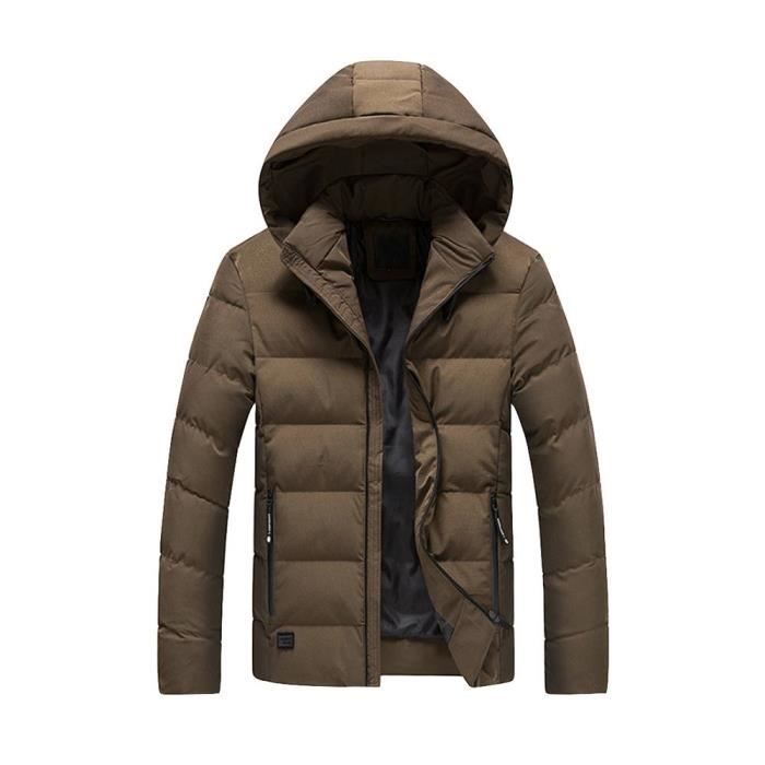 Doudoune brune homme clearance