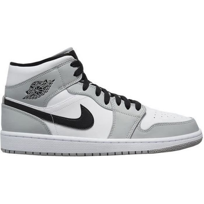 Air Jordan 1 Mid Light Smoke Grey basket pour hommes et femme Mixte -  Cdiscount Chaussures