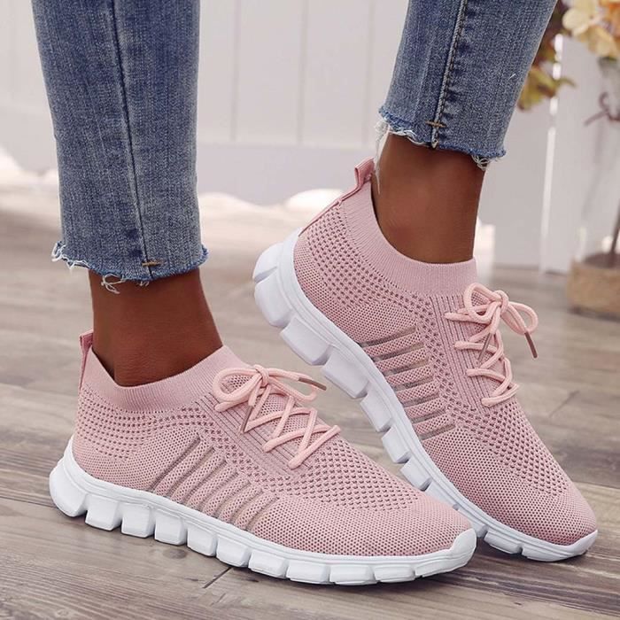 basket chaussette rose