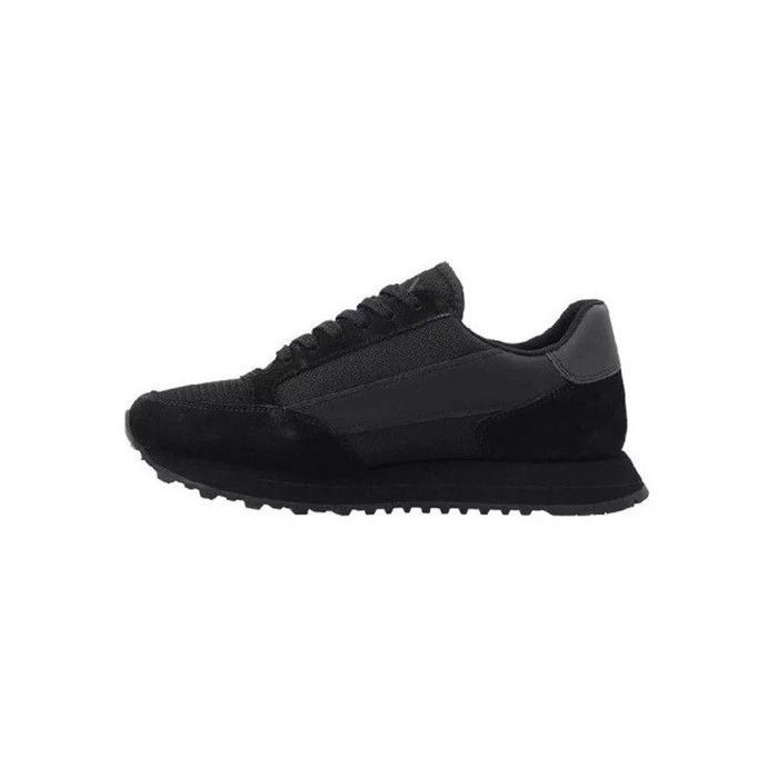 Basket Armani Exchange Ref. XUX083 XV263 K001 Noir Gris Tige en textile et en synthetique Logo Armani