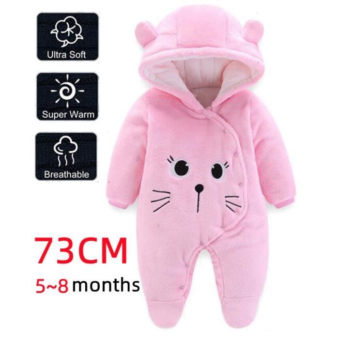 Pyjama pour Bébé Lot de 3 Combinaison en Coton Garçon Fille Grenouillères  Manche Longues 6-9 Mois,Rose,6-9 mois Blanc - Cdiscount Prêt-à-Porter