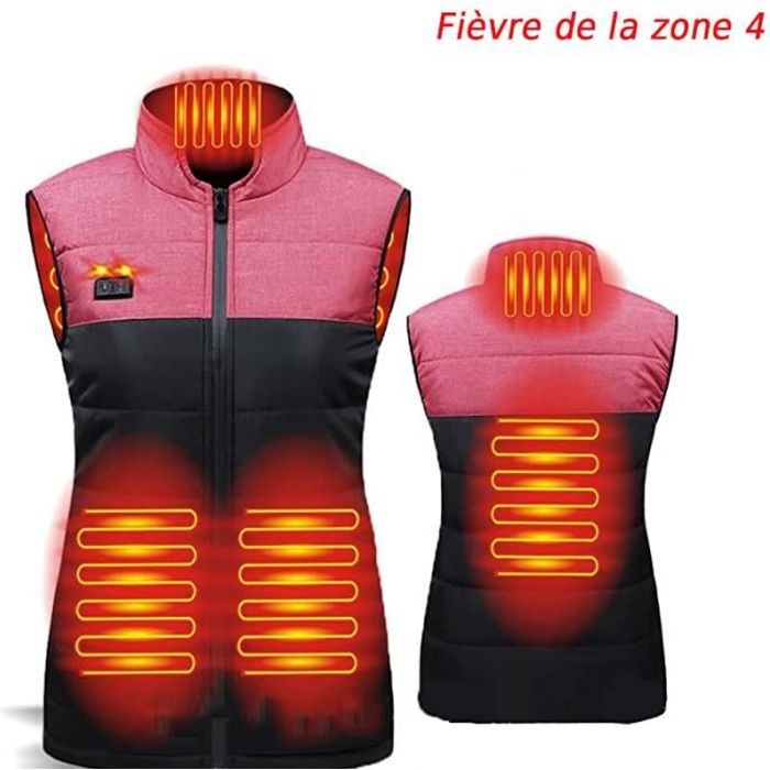 Gilet Chauffant Polaire Enfant Avec Charge USB - Veste Chaude Rechargeable Pour Filles Et Garçons
