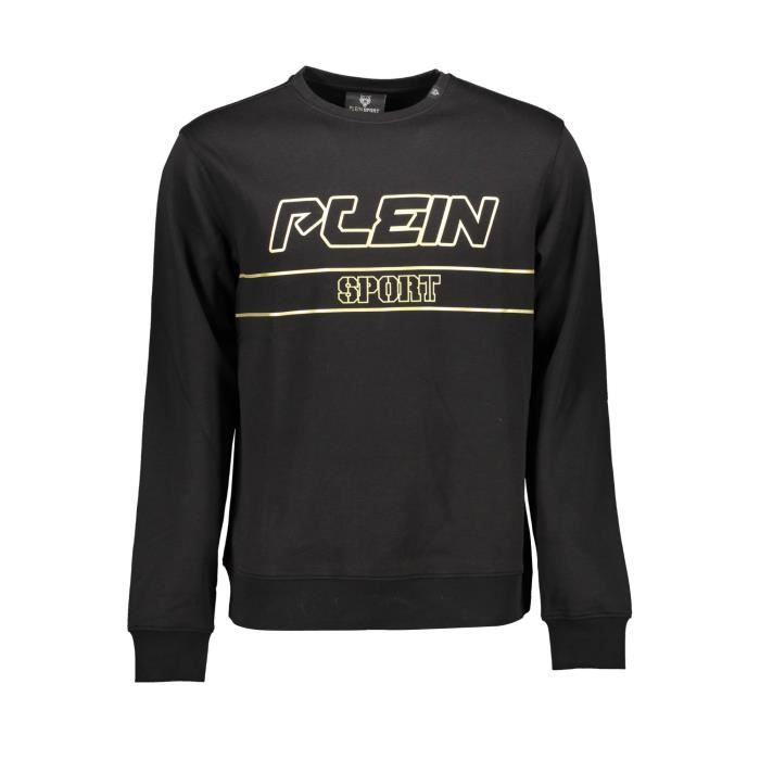 Pull molleton Homme Noir PLEIN SPORT SF9588 Col montant Hiver