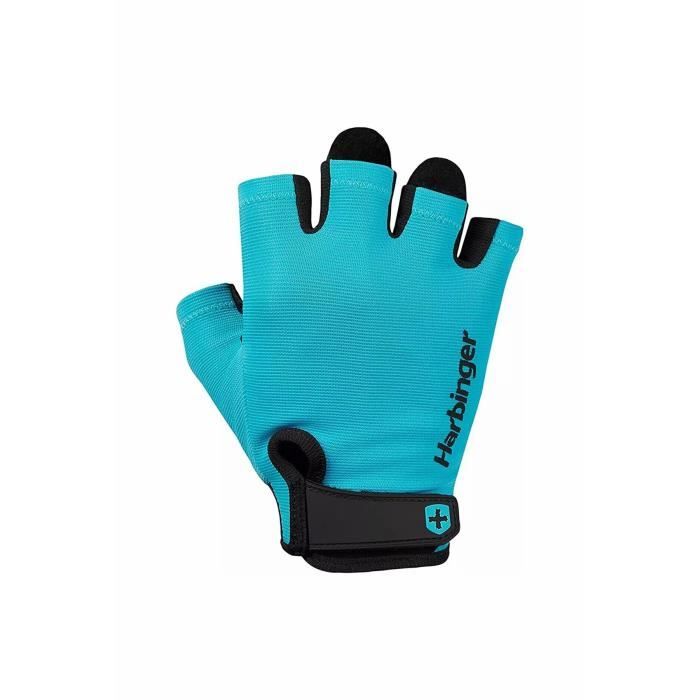 Gants de fitness - HARBINGER - Power 2.0 - Bleu - XS - Demi-doigt paume cuir