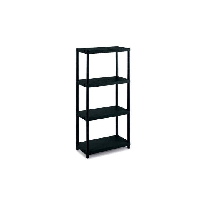 Meuble - OKT - EDM S4 - 4 étagères - Noir - Contemporain Meuble - OKT - EDM S4 - 4 étagères - Noir - Contemporain