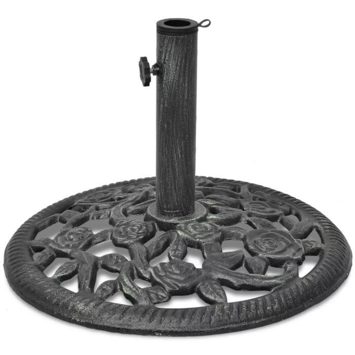 Socle De Parasol Pied De Parasol Support Parasol Jardin Terrasse De Jardin Terrasse Impermeable En Fonte 12 Kg 48 Cm