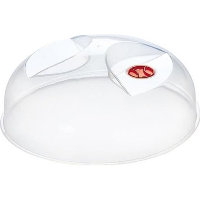 couvercle de plat pour micro-ondes avec ouverture de vapeur Cloche magnétique pour micro-ondes pour éviter les éclaboussures 30 cm