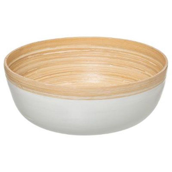 Saladier Rond Bambou Modern 30cm Blanc - FIVE - PARIS PRIX - Tendance & Pratique - Saladier design - Forme Ronde